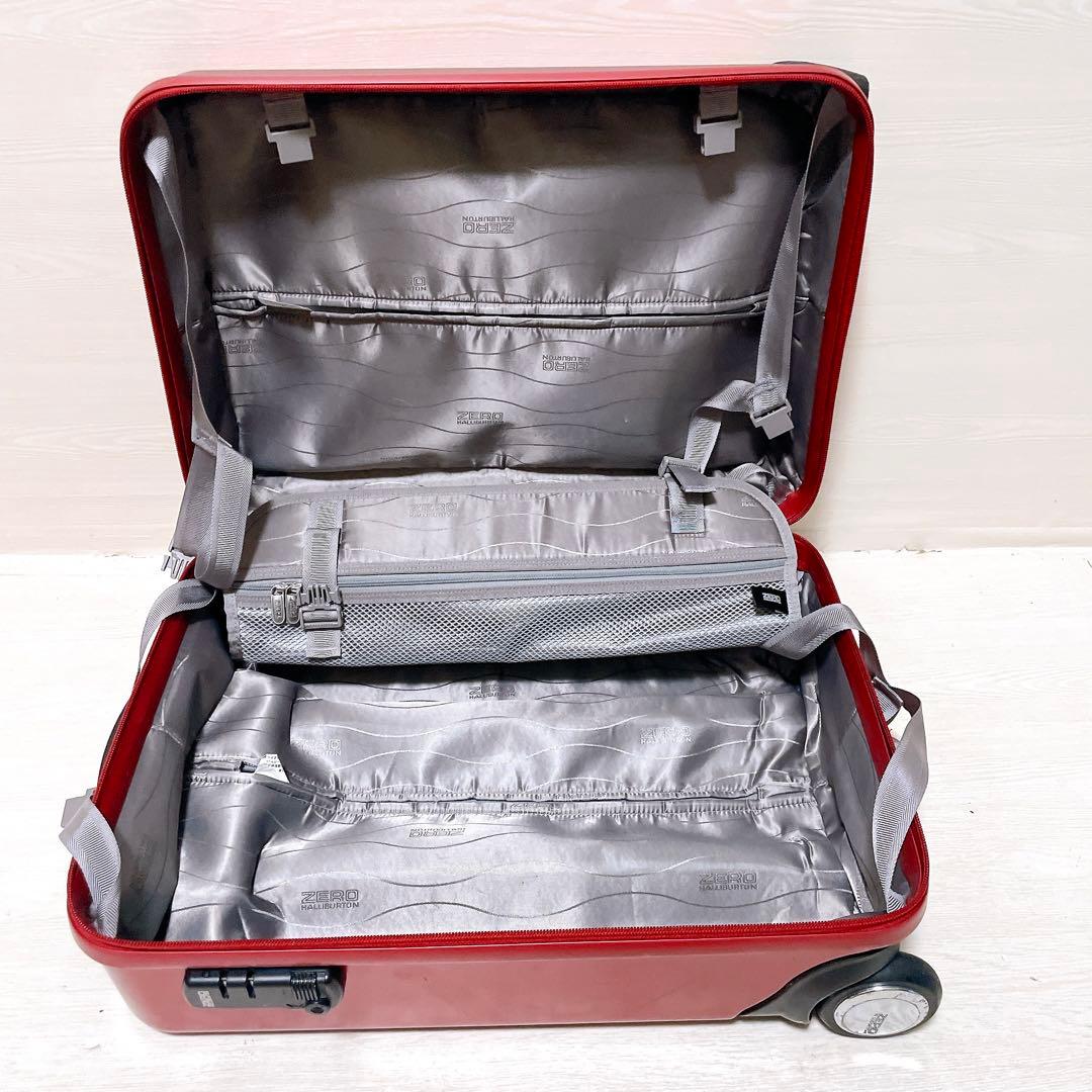 ゼロハリバートン スーツケース 36L 2輪 機内持込可 1〜2泊 出張 レッド