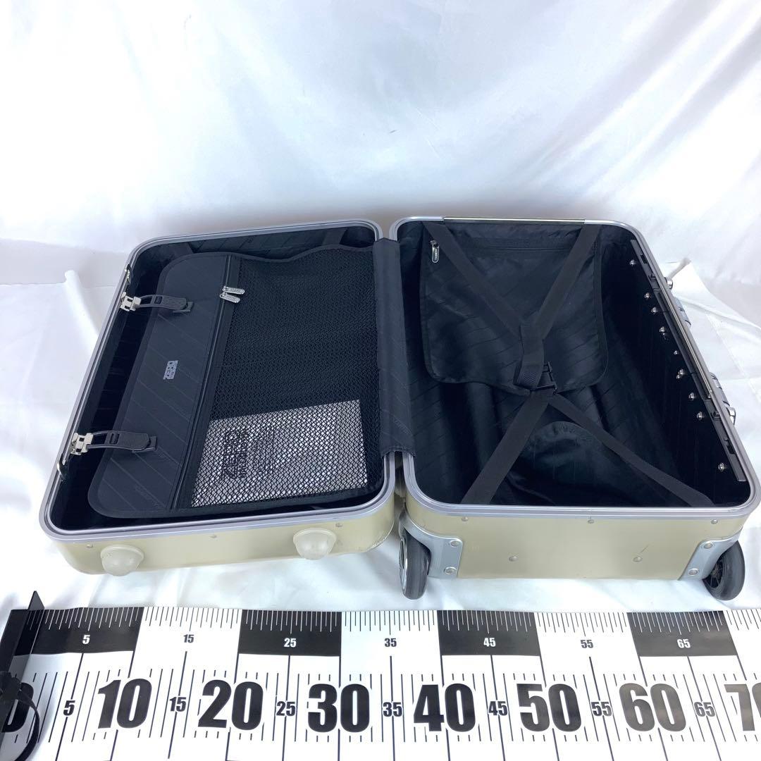 ◆ゼロハリバートン アルミ 2輪 物持ち込みサイズ ゴールド