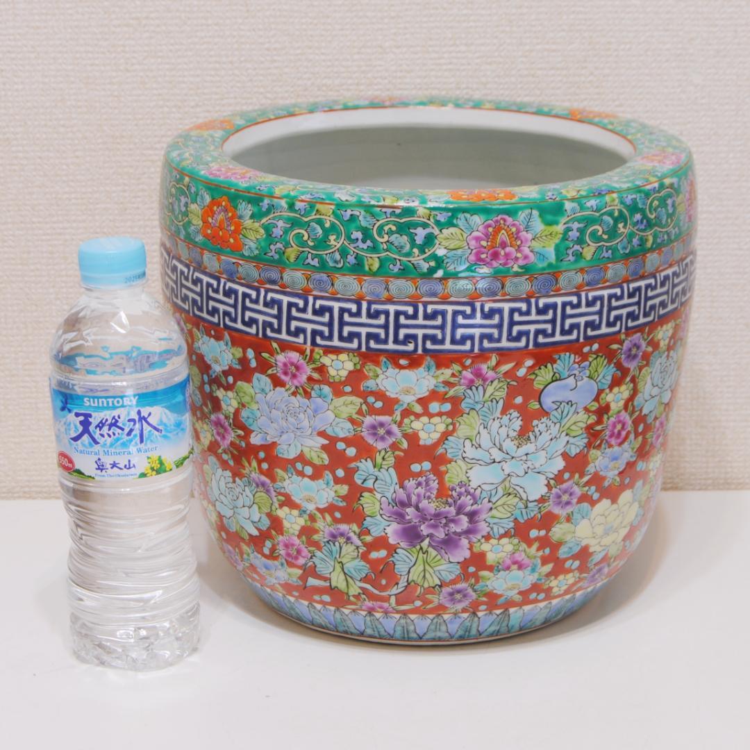 伊万里 十錦手 色絵 火鉢 手炙り 金魚鉢 メダカ鉢 睡蓮鉢 植木鉢 古玩 2