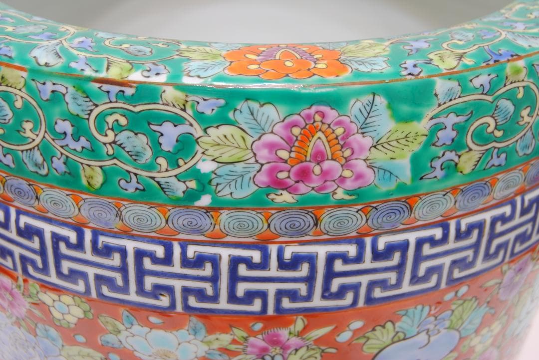 伊万里 十錦手 色絵 火鉢 手炙り 金魚鉢 メダカ鉢 睡蓮鉢 植木鉢 古玩 2