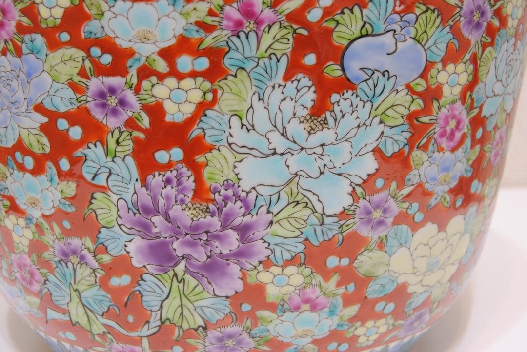 伊万里 十錦手 色絵 火鉢 手炙り 金魚鉢 メダカ鉢 睡蓮鉢 植木鉢 古玩 2