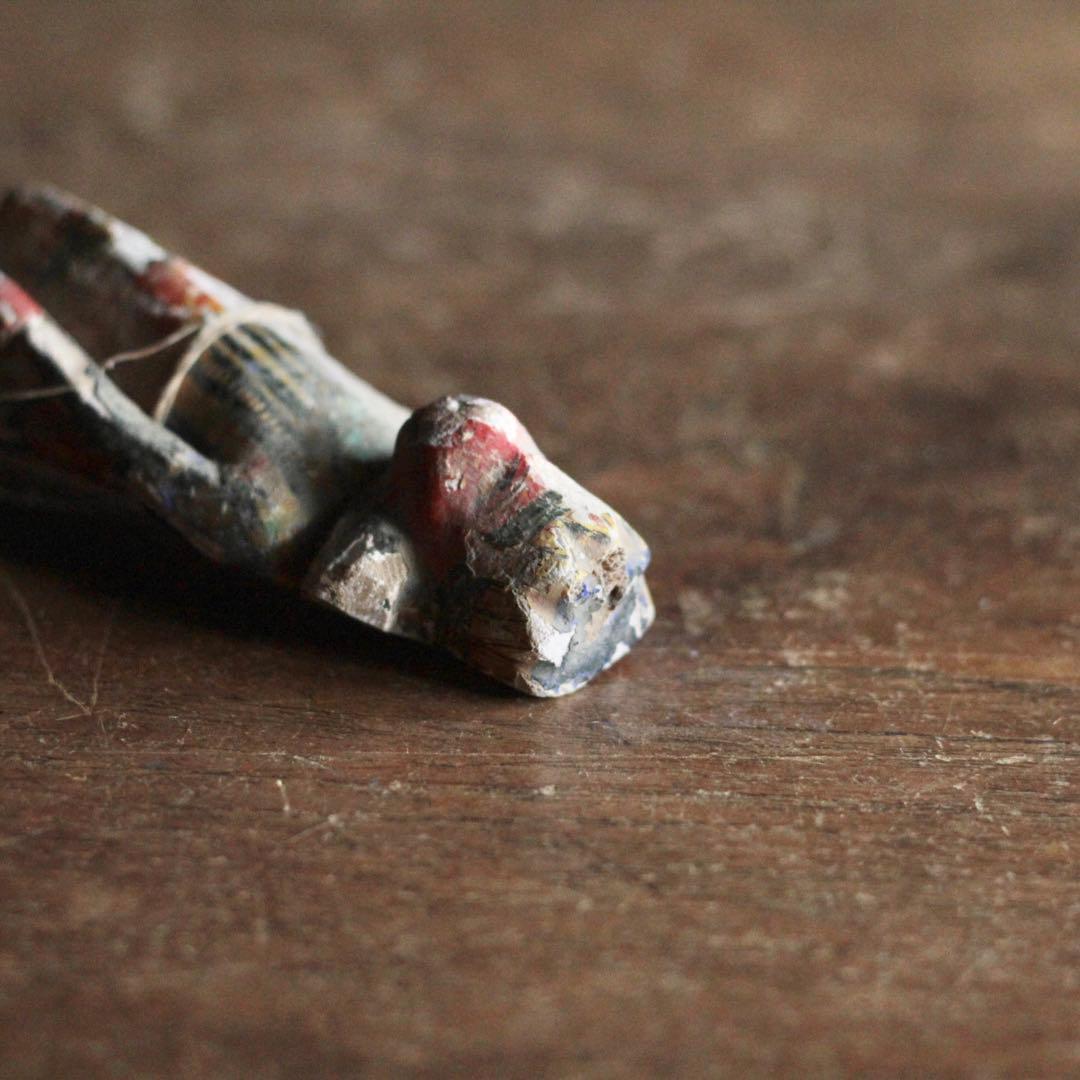 古作 木彫 サヌマーン像 インド 猿の神様 古道具 アンティーク オブジェ