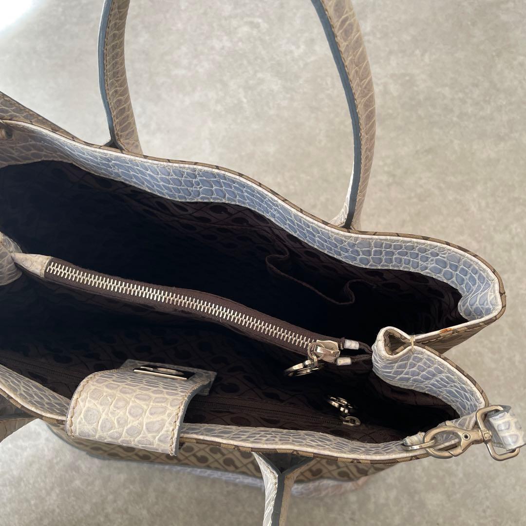 美品【希少】GHERARDINI ゲラルディーニ クロコ レザー トートバッグ