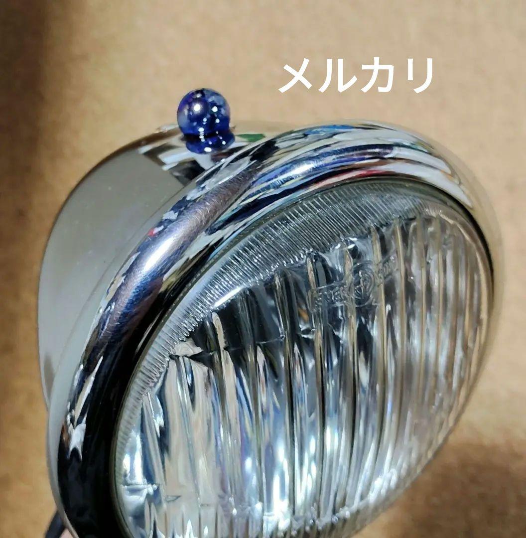 当時物、ビンテージ尖りガラスレンズヘッドライトになります☆激レア尖りガラスレンズ