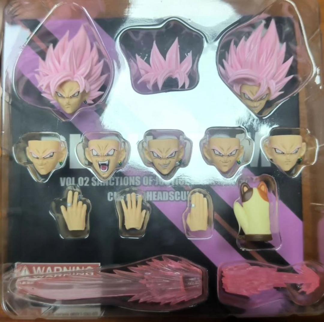 s.h.figuarts 同サイズ 超サイヤ人 ロゼ ヘッドパーツ 4色セット