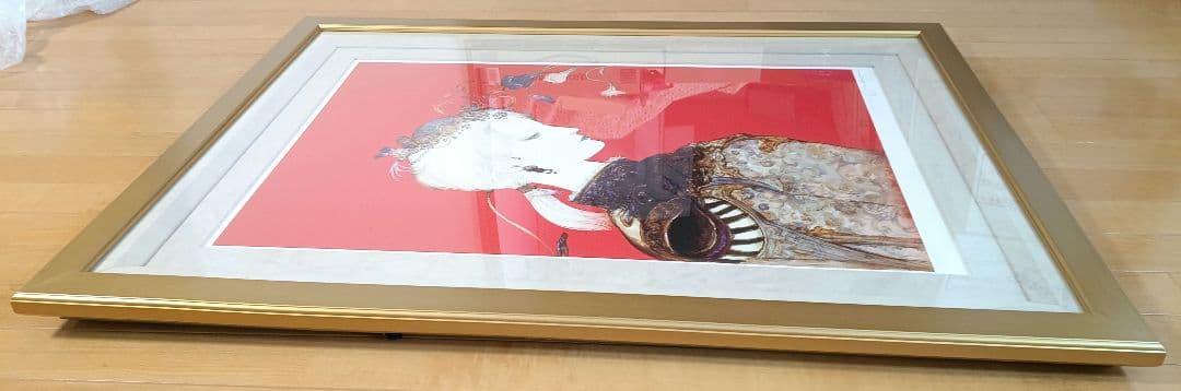 天野喜孝『紅い皇子』154/350　直筆サイン　ミクスドメディア