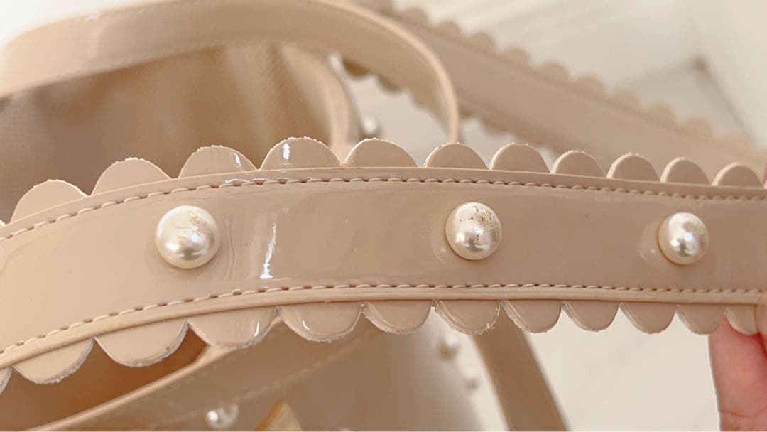 ducie キャリー　小型犬　チワワ　パテントレザーパールキャリー