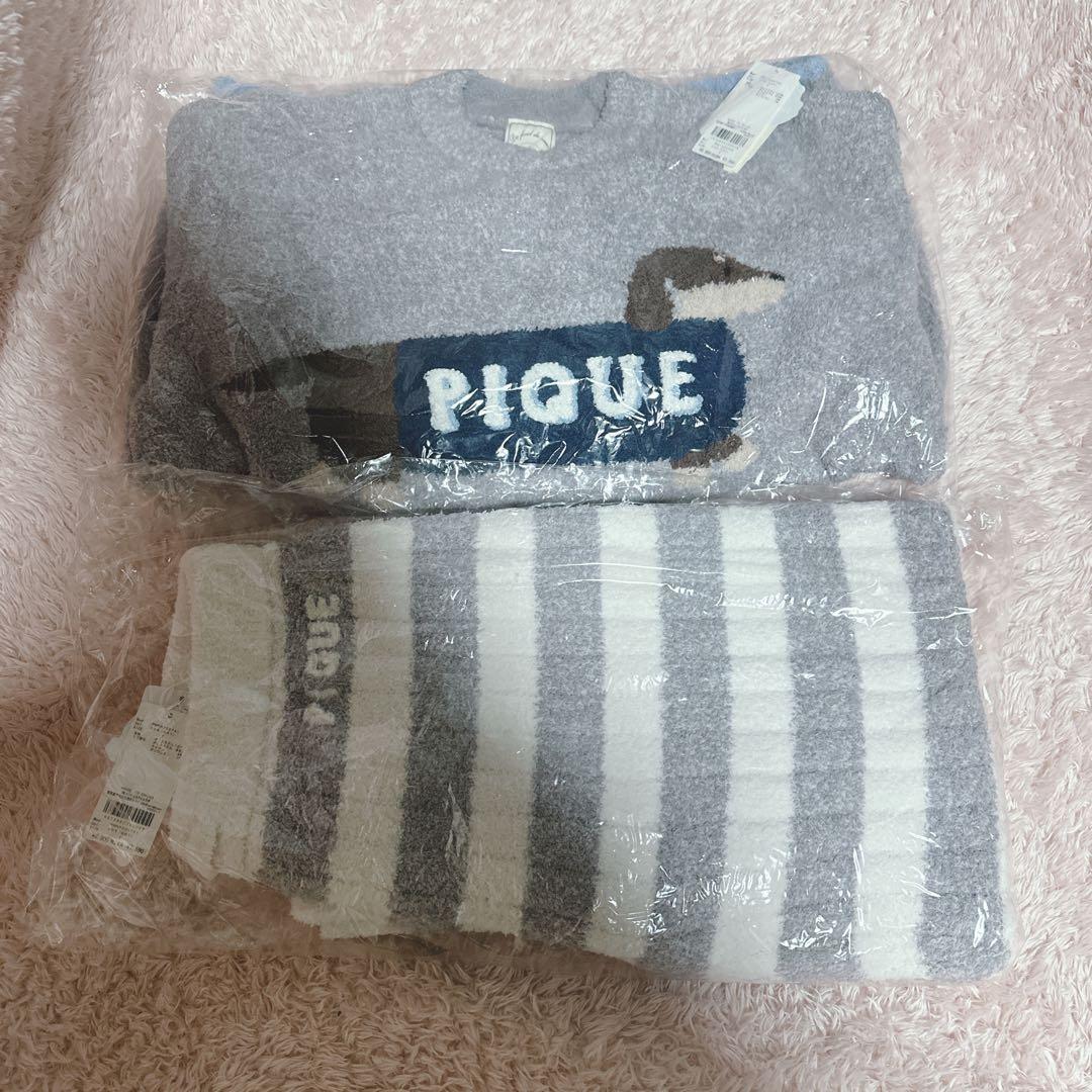 ジェラートピケ♡ベビモコダックスフンドジャガードプルオーバー&ボーダーパンツ