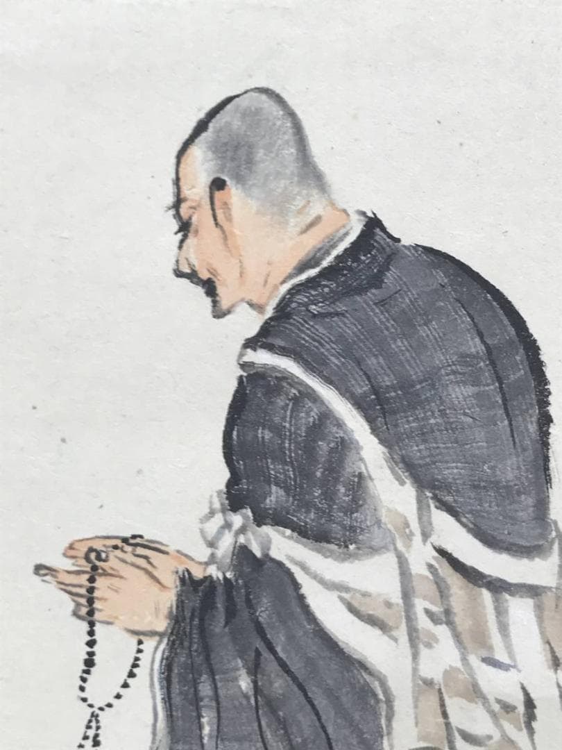 【真作】嘯谷/人物図/双幅/遊女に坊主図/掛軸/名家伝来/AC-22