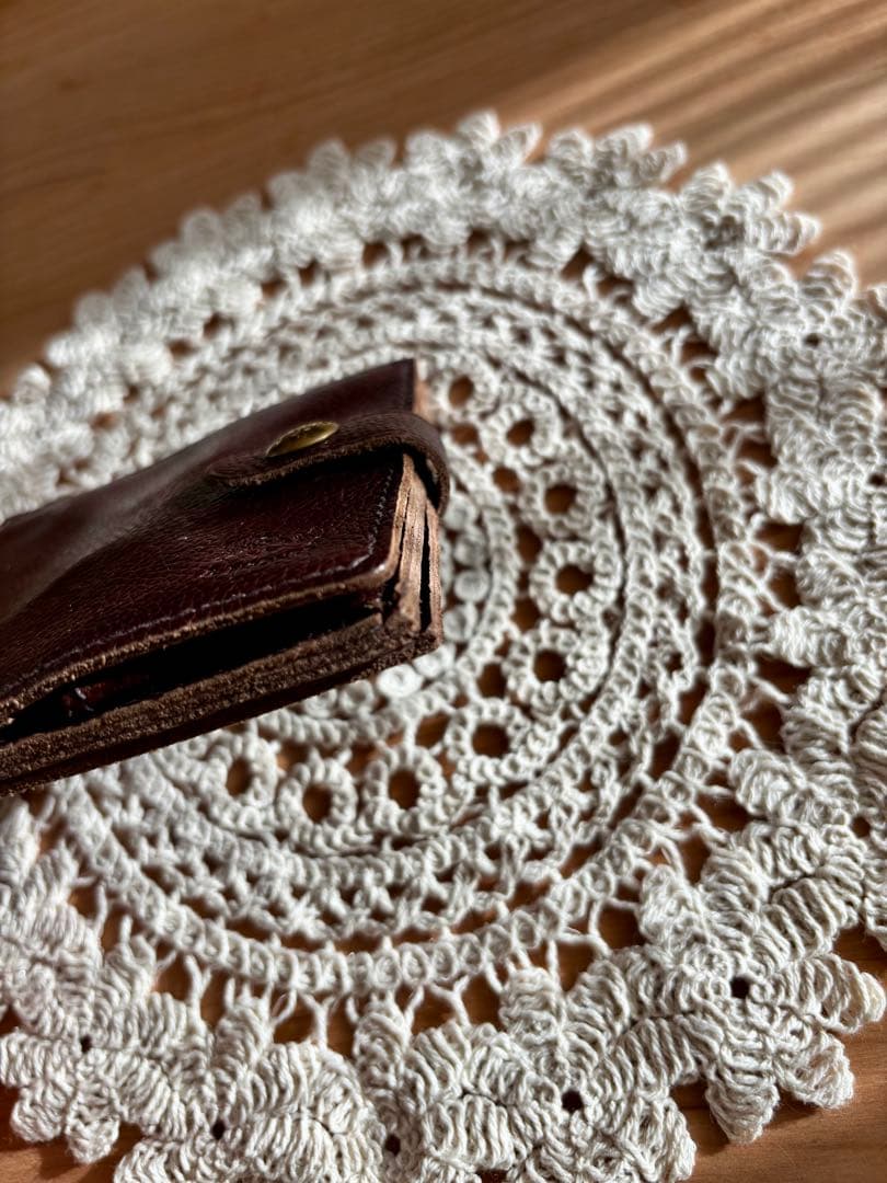 レザー 二つ折り財布 ダークブラウン イルビゾンテ コンパクトウォレット