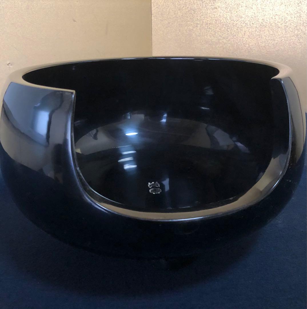 《R》茶道具 黒真塗 土風炉 崇雲 底瓦 元箱　260126く1