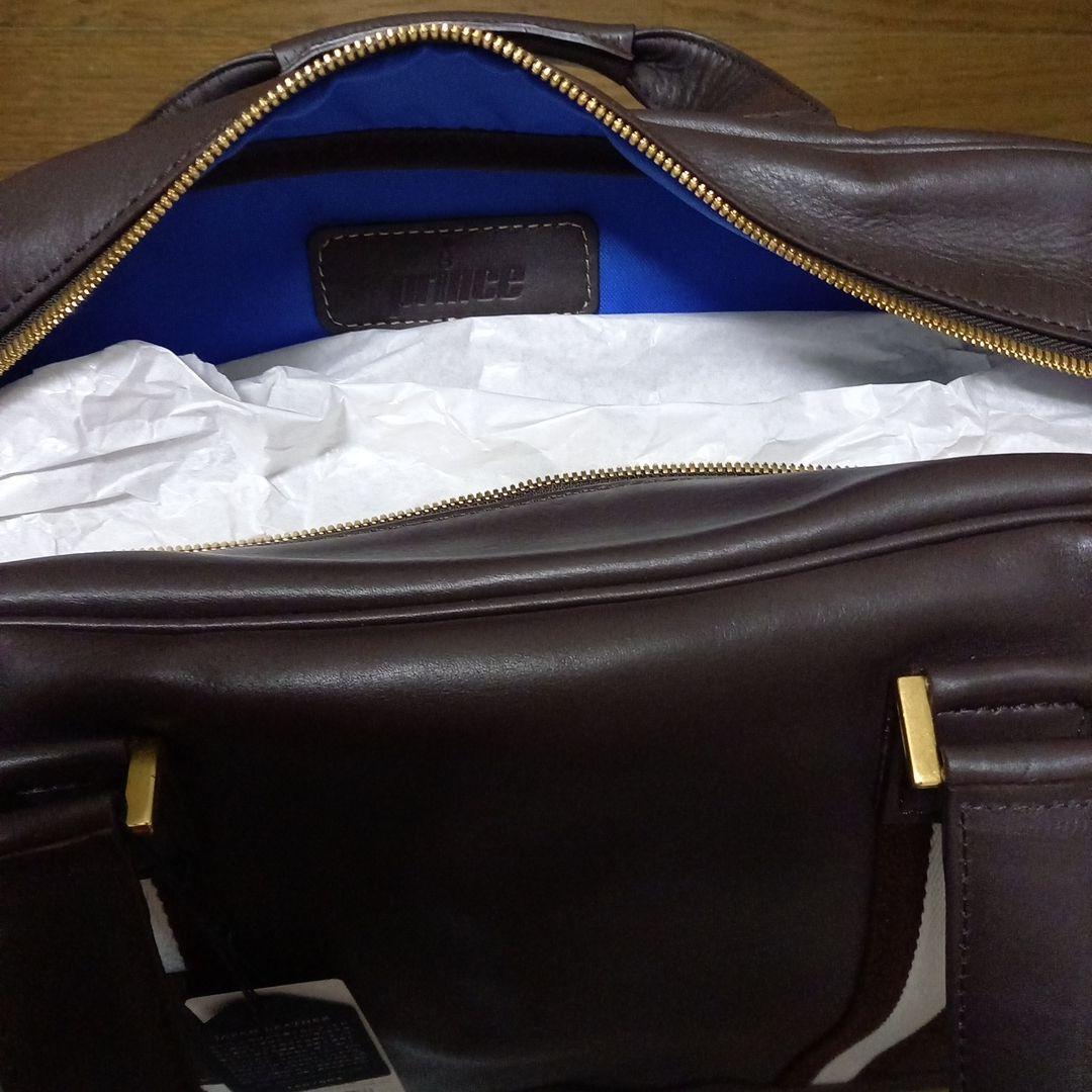 ブラウンレザーボストンバッグ