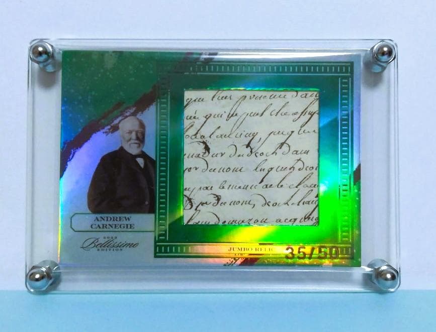 成功哲学 アンドリューカーネギー 直筆サインカード ナポレオンヒル　巨富を作る