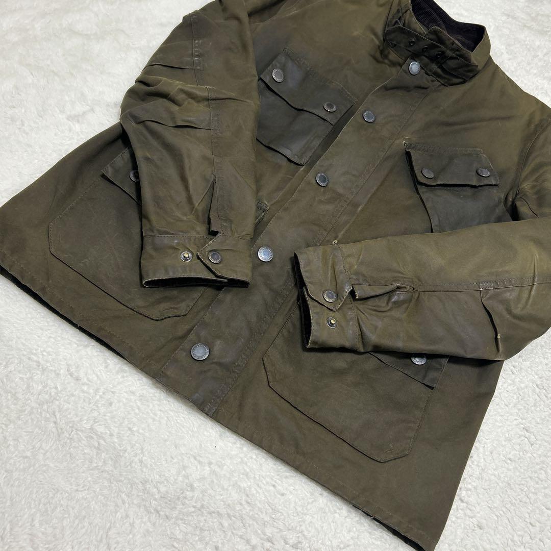Barbour オイルドジャケット モーターサイクルジャケット　ウール　バブア