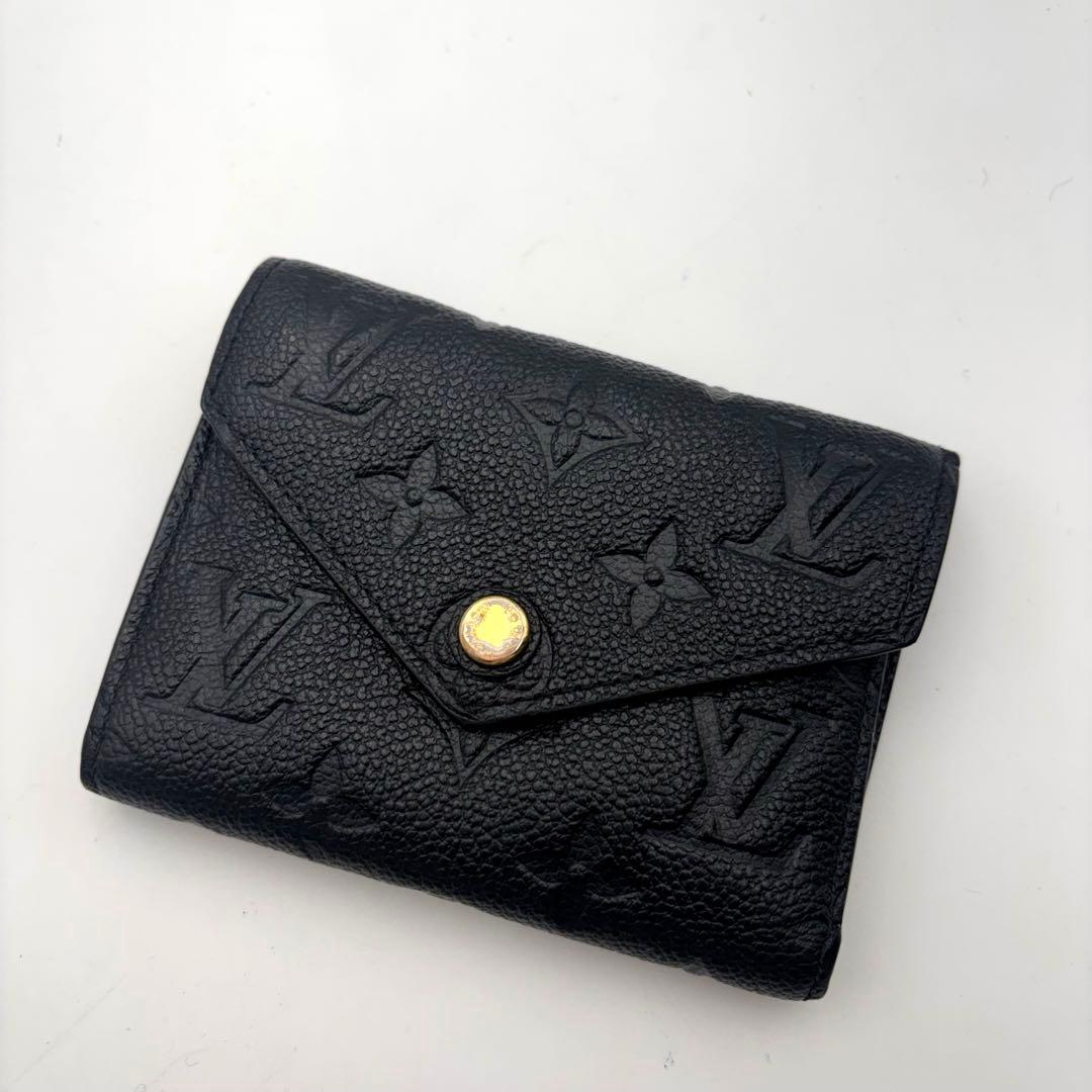 極美品　ルイヴィトン ポルトフォイユ ヴィクトリーヌ アンプラント　黒