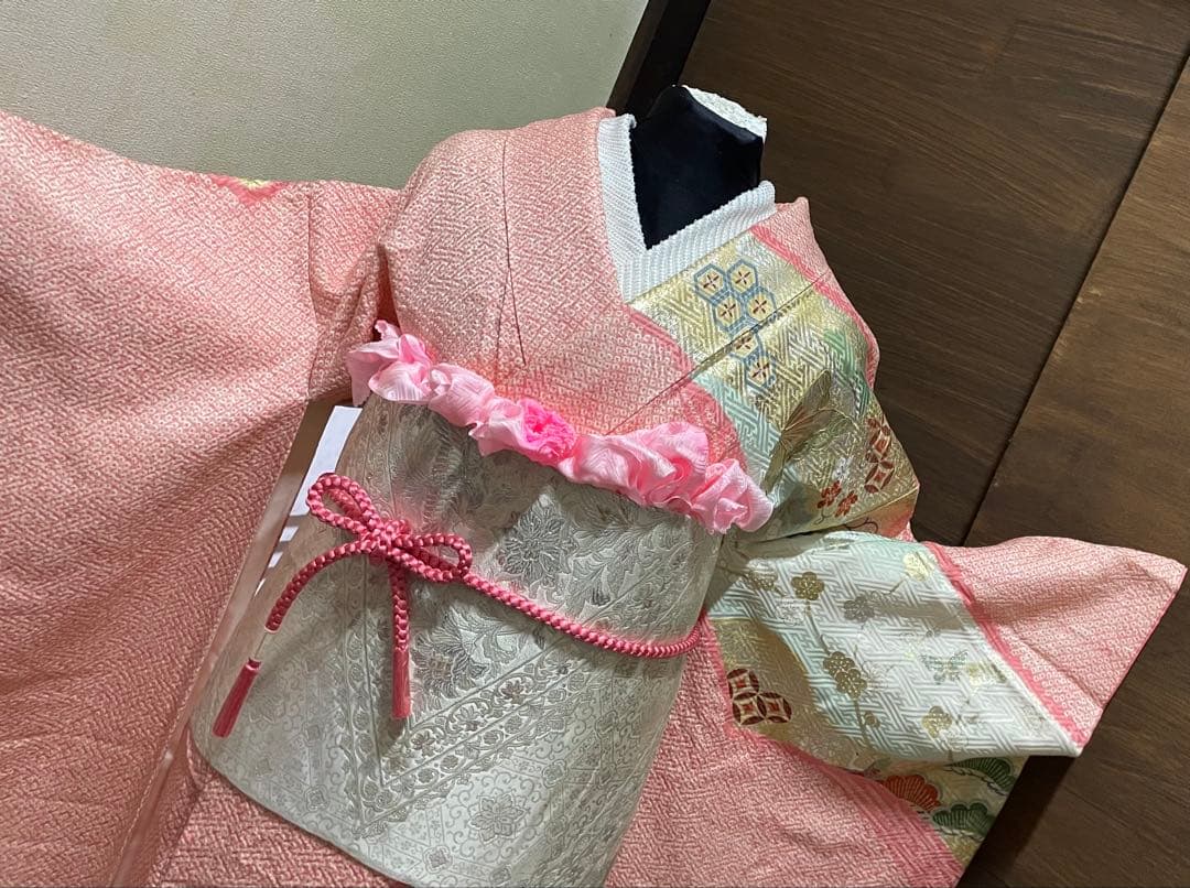 振袖 フルセット5点サイズM総絞り　蝶々金銀箔　売り切り終了