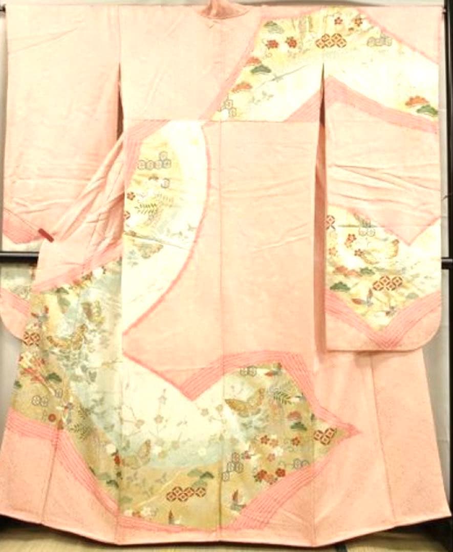 振袖 フルセット5点サイズM総絞り　蝶々金銀箔　売り切り終了