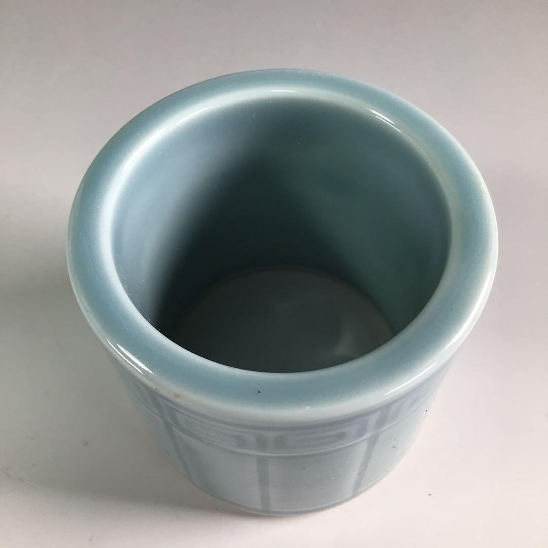 Ｒ３８１　皆具　『加藤鍇次郎造』『青磁皆具』　共箱　茶道具