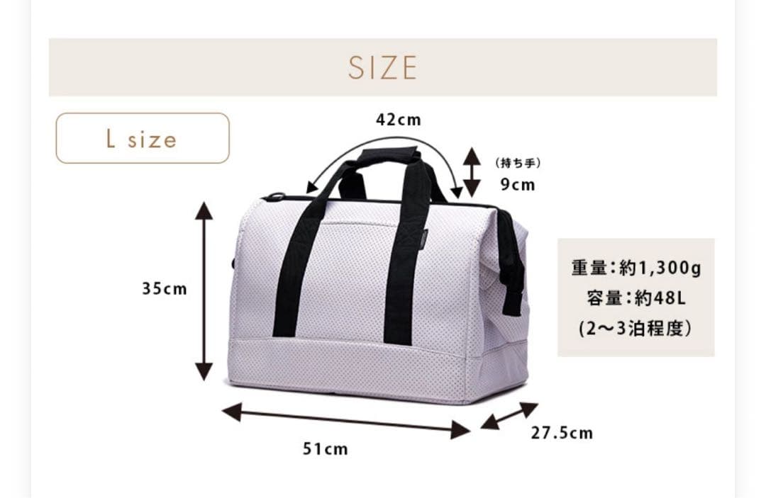 EDITAチャコールグレー ボストンバッグ 収納力抜群