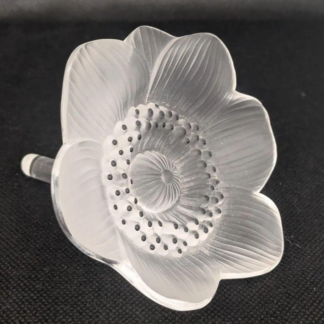 美品 刻印 Lalique ルネ・ラリック アネモネ ペーパーウェイト 文鎮