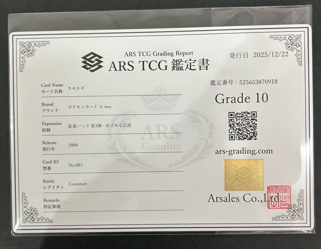 【ARS10】世界に1枚 ルージュラ 旧裏 ネオ 鑑定書付属 PSA10相当