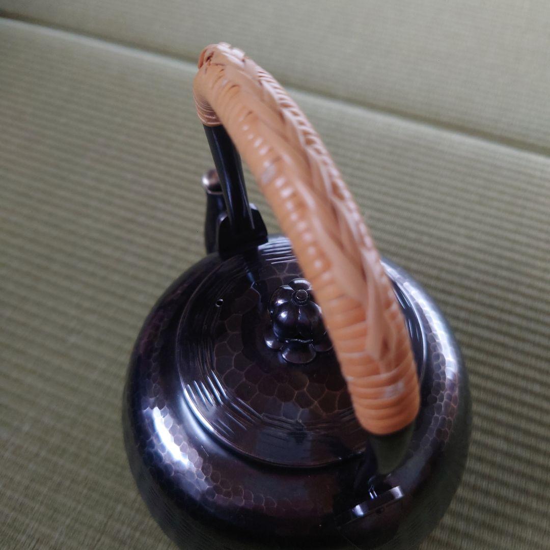 銀瓶 銀煉し仕上　秀峰堂造　茶道具/煎茶道