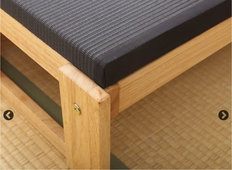 中居木工　炭入り折りたたみベッド畳 ロータイプ ワイドシングル