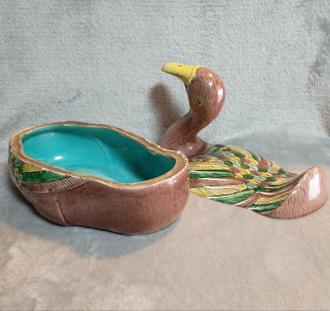鴨型アンテークチューリン チューリン　スープ入れ容器