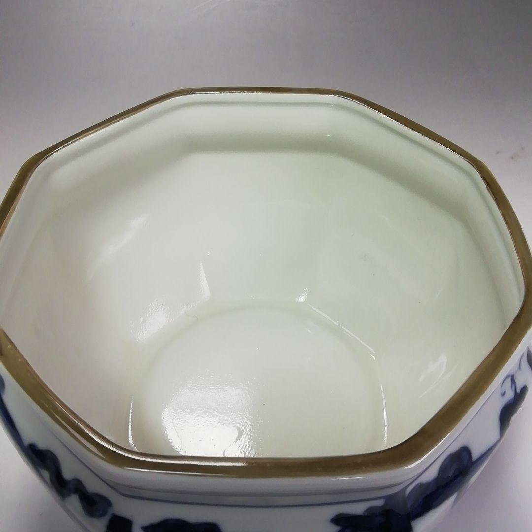 Ｓ４０３　皆具　『ぶどう棚　染付　皆具』『鈴木康月造』　共箱　茶道具