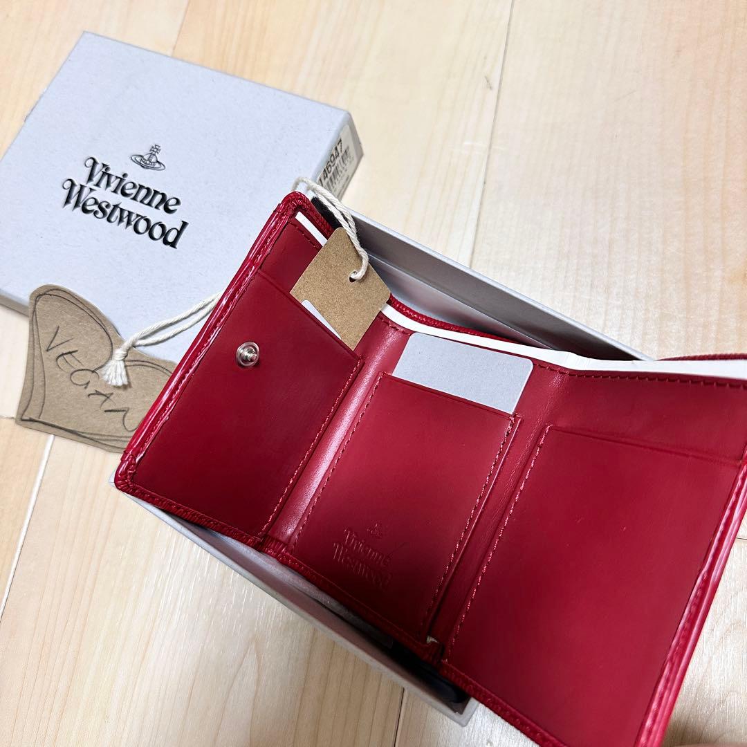 Vivienne Westwood 三つ折り財布 赤 銀マーク