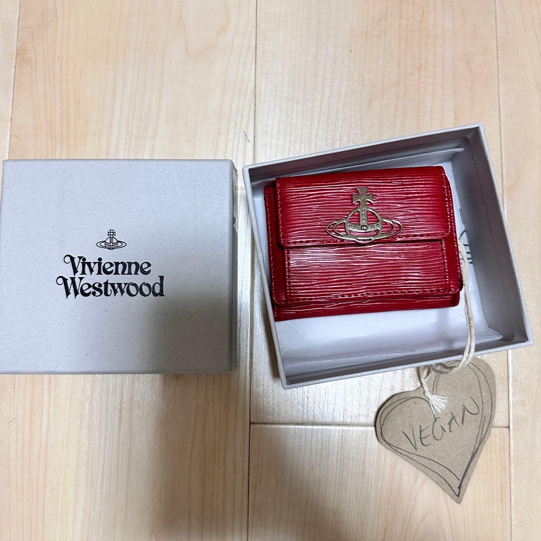 Vivienne Westwood 三つ折り財布 赤 銀マーク