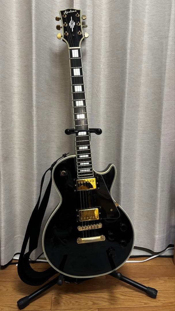 値下げ★Kaalena レスポールカスタムタイプ エレキギター ストラップ付き