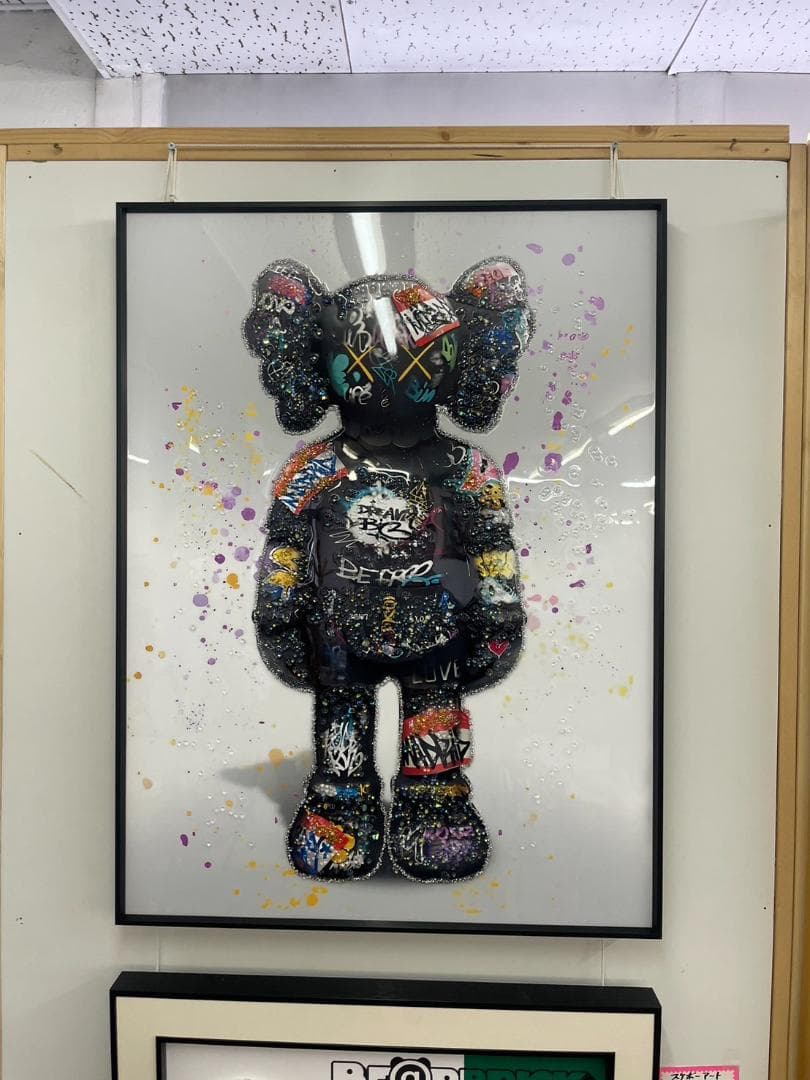 水晶絵　アートパネル　クリスタル　立体　絵画　アート　キラキラ　絵　額絵　壁掛け