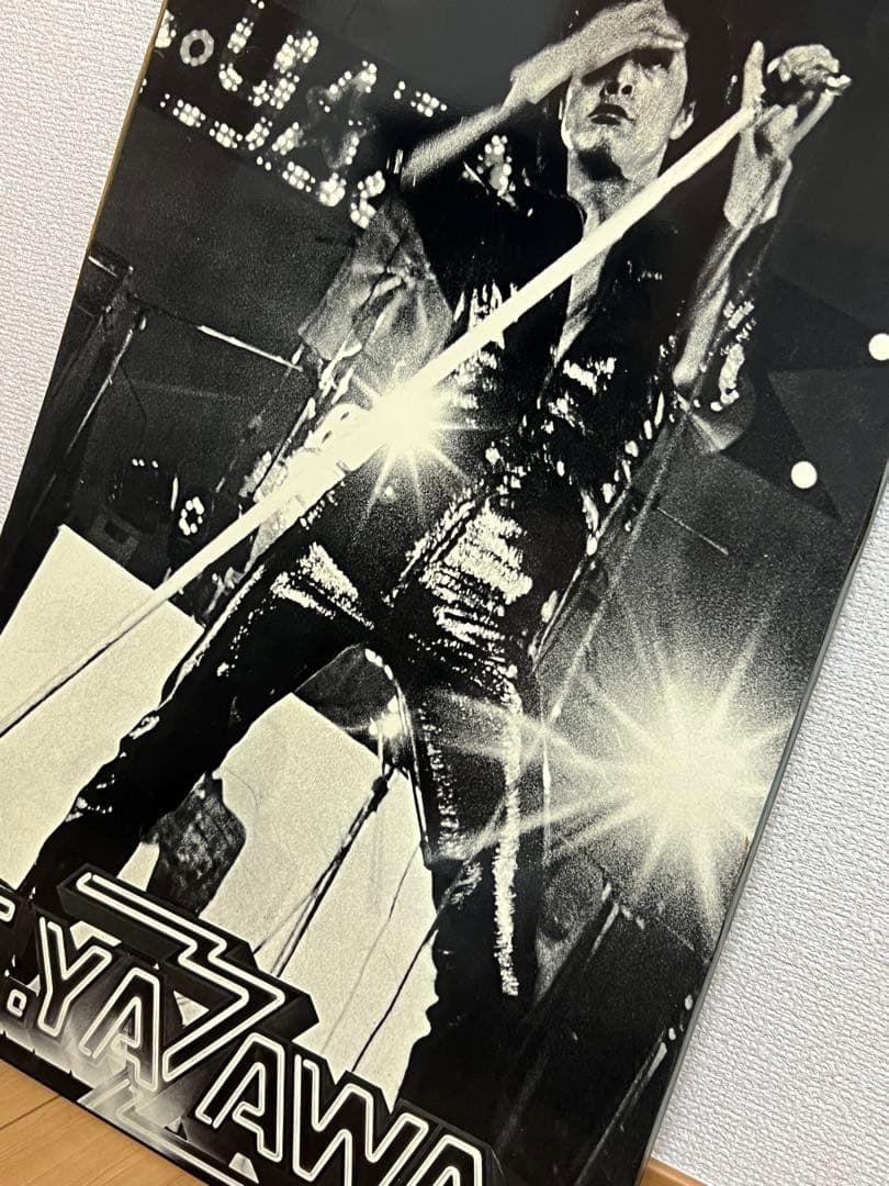 矢沢永吉☆1970年代 当時の希少木製パネル☆
