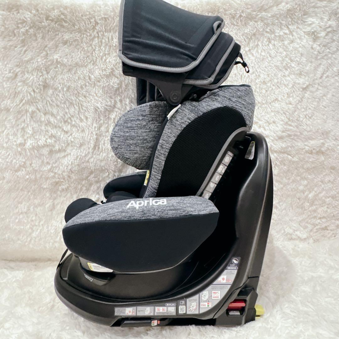 【クリーニング済】Apricaフラディア グロウ ISOFIX ブラックストーン