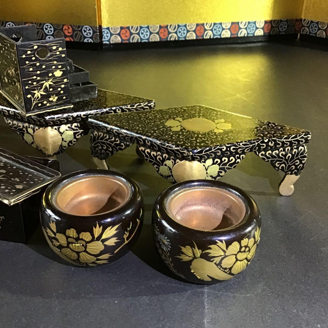 大名金蒔絵雛道具7点　江戸時代　　　B I