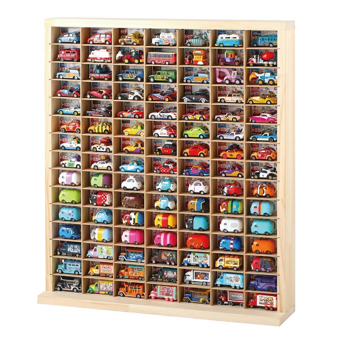 【激安！】【半額！】能登ヒバ使用 トミカ210台収納 ミニカーケース 15×7マ