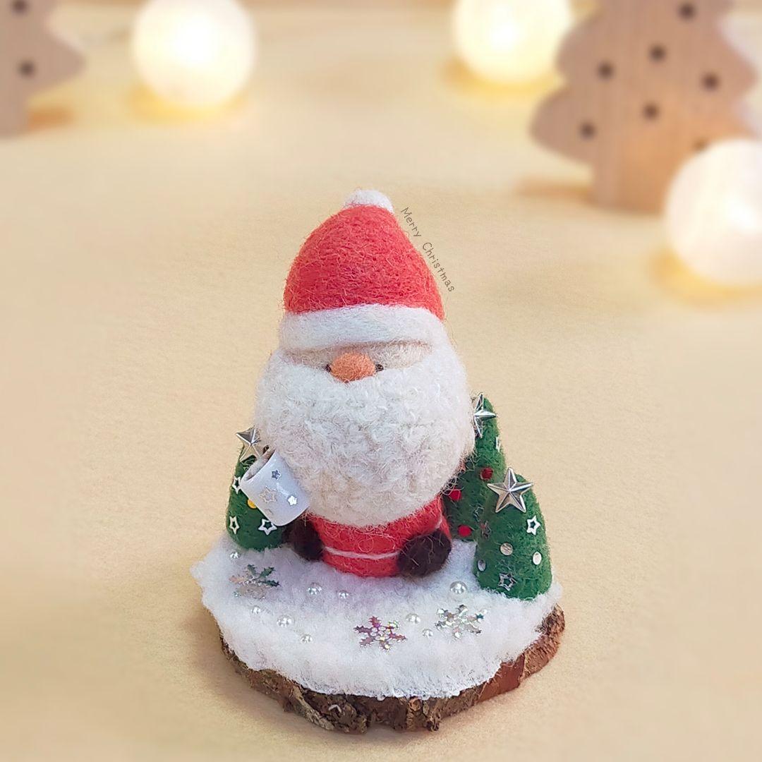 ✿羊毛フェルト✿サンタさんとトナカイさんのCoffee Time✿