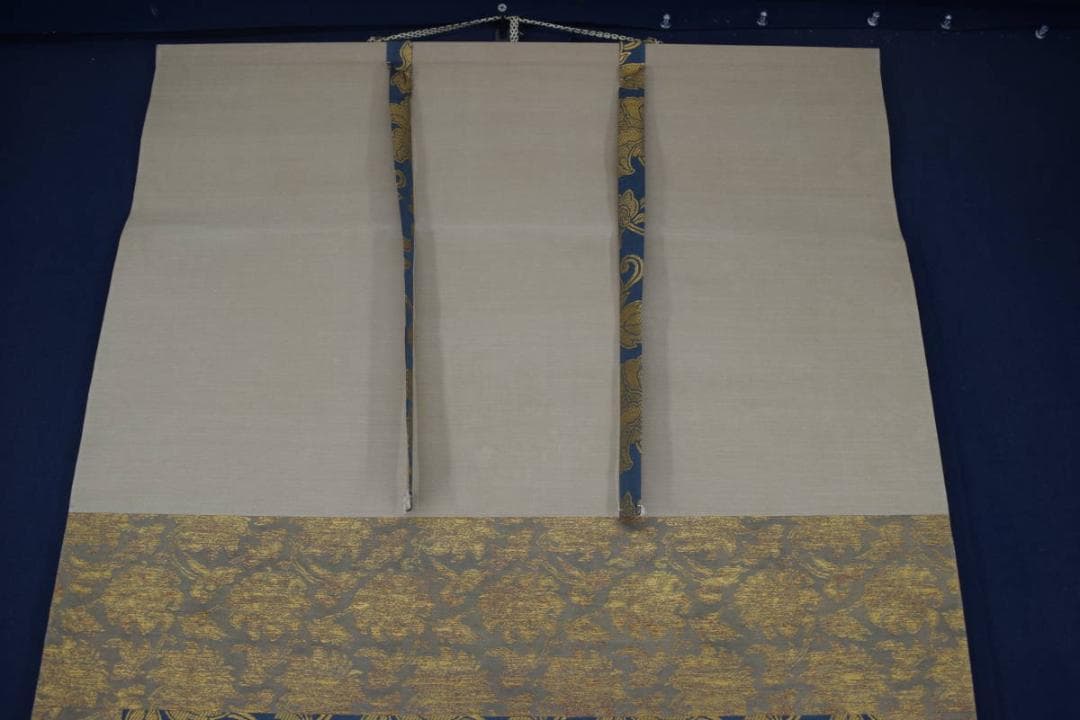 【真作】狩野常信/菊慈童図/横物/掛軸☆宝船☆Z-545