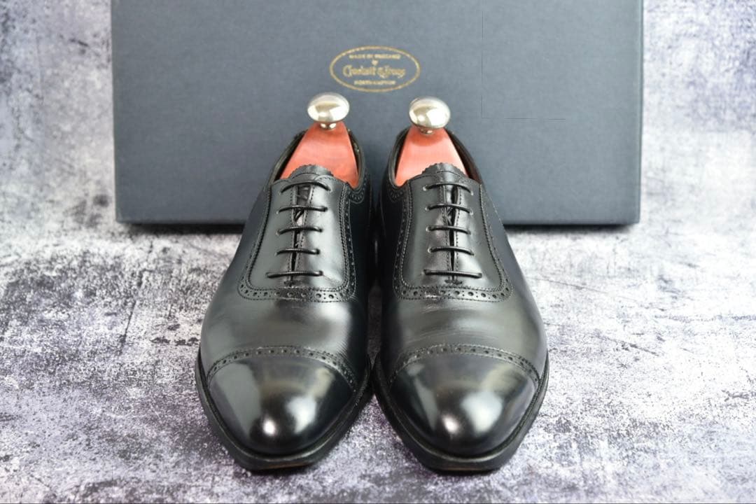 クロケット&ジョーンズ　アルバニー　5E　黒　337ラスト　ハンドグレードライン