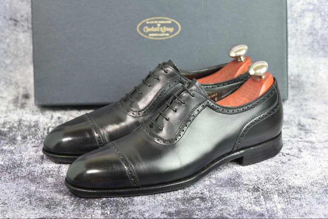 クロケット&ジョーンズ　アルバニー　5E　黒　337ラスト　ハンドグレードライン