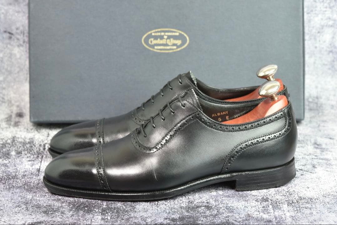 クロケット&ジョーンズ　アルバニー　5E　黒　337ラスト　ハンドグレードライン