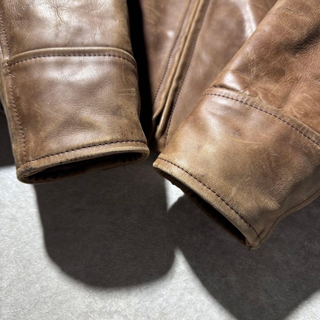 ジャケット・アウター AERO LEATHER Halfbelt leather jacket