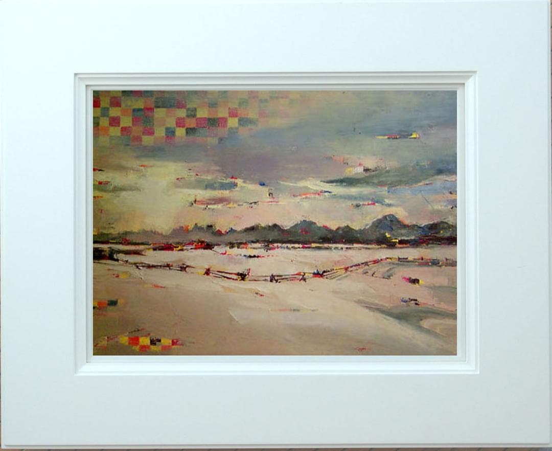 油絵 菅家令子 絵 絵画インテリア 額付(黒) uF6-060204 風景雪景色