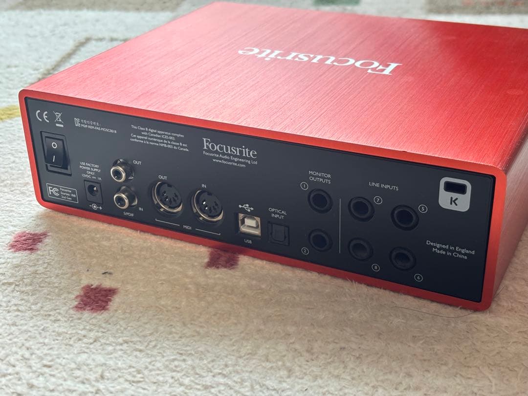 DTM・DAW Focusrite Scarlett 18i8 2gen