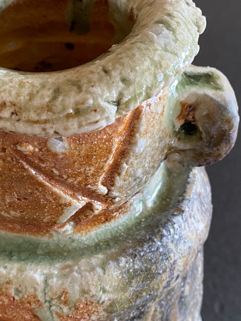 信楽焼　花瓶　花器　花入　井村侊生　　#3408