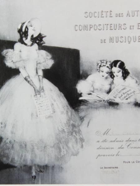 ルイ・イカール限定版・アールデコ、音楽学校、希少な額装用画集より