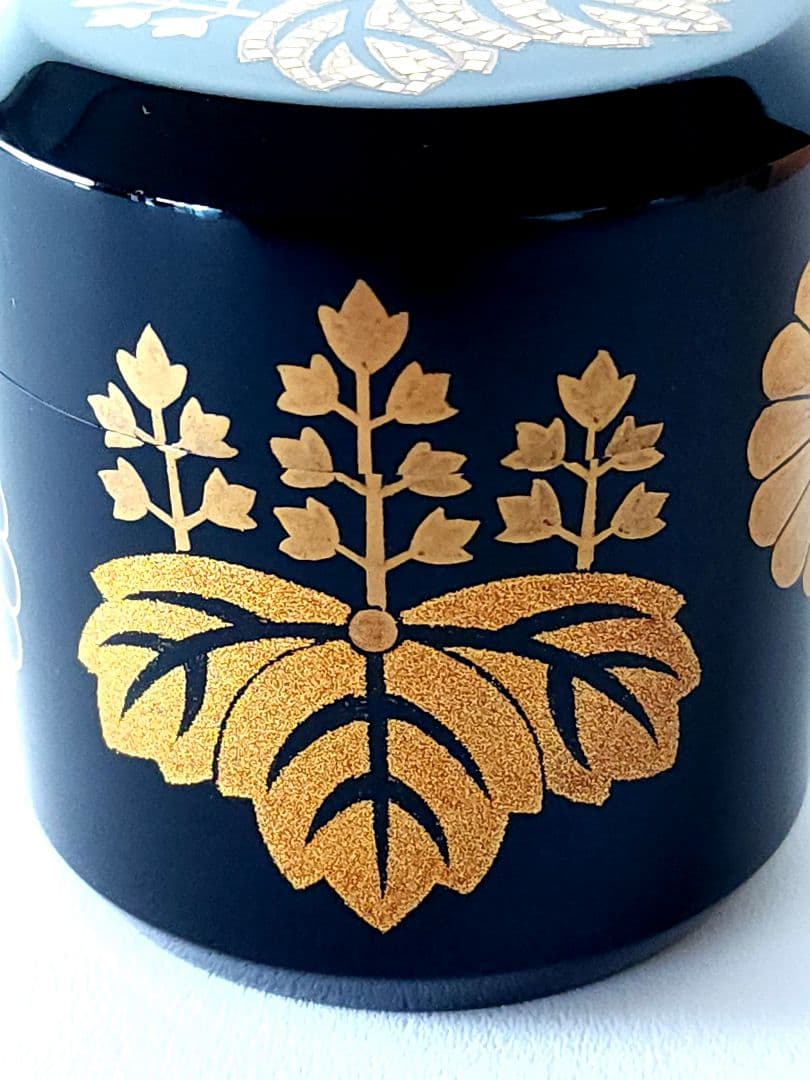 一后 一兆作　高台寺 棗　桐文/菊文　共箱　二重箱　 茶道具