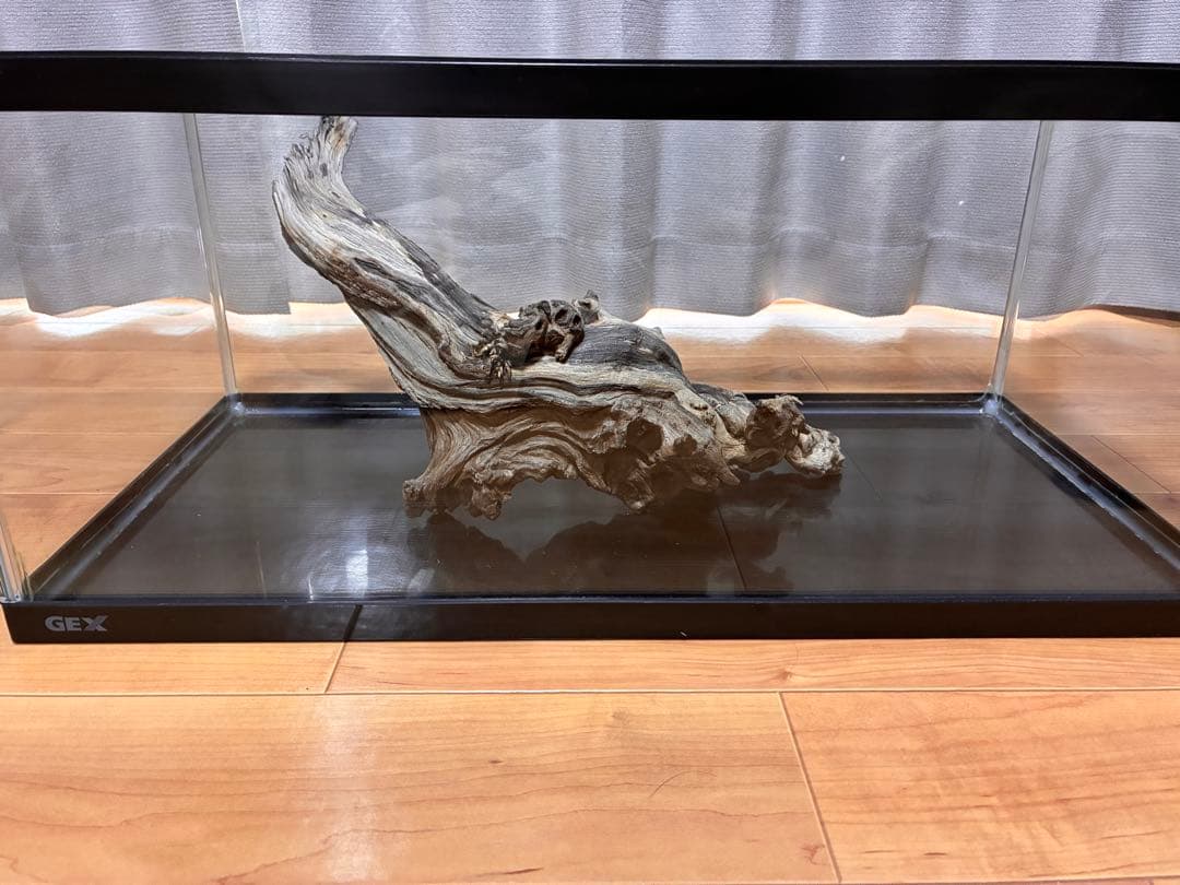 だぃすけ　水槽セット ライト ヒーター ポンプ マット ガラス蓋　流木付き