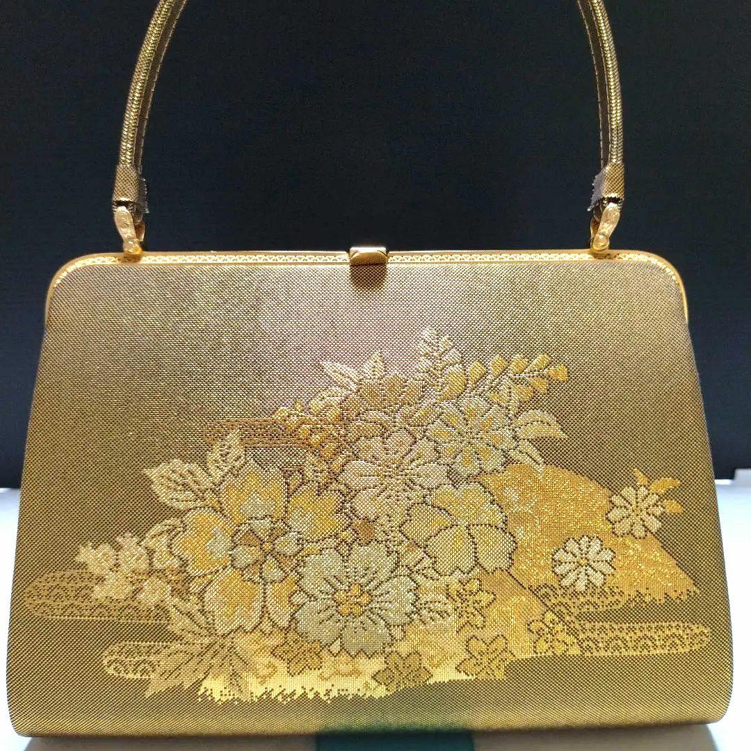 【東京芝山】正絹佐賀錦　和装　バックと草履